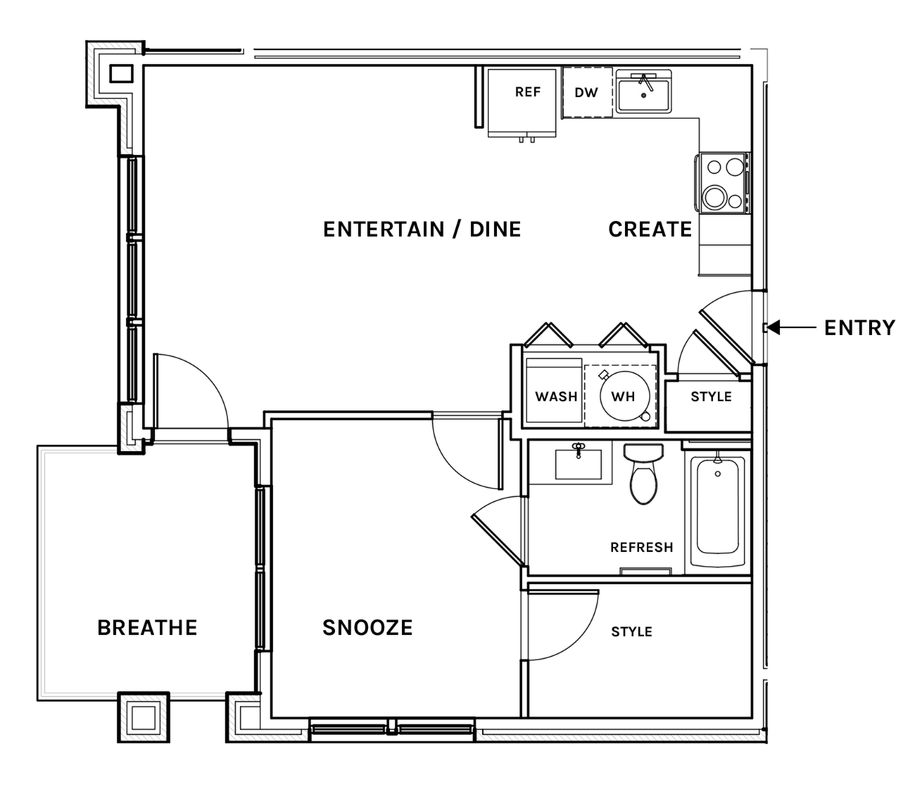 Floor plan layout diagram for A6