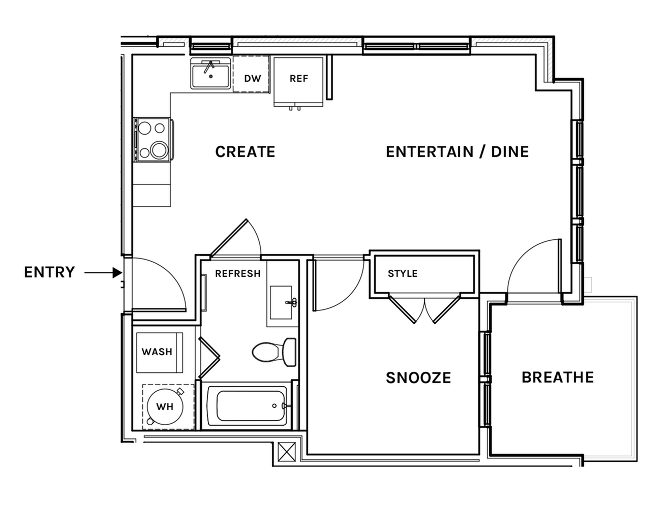 Floor plan layout diagram for A8