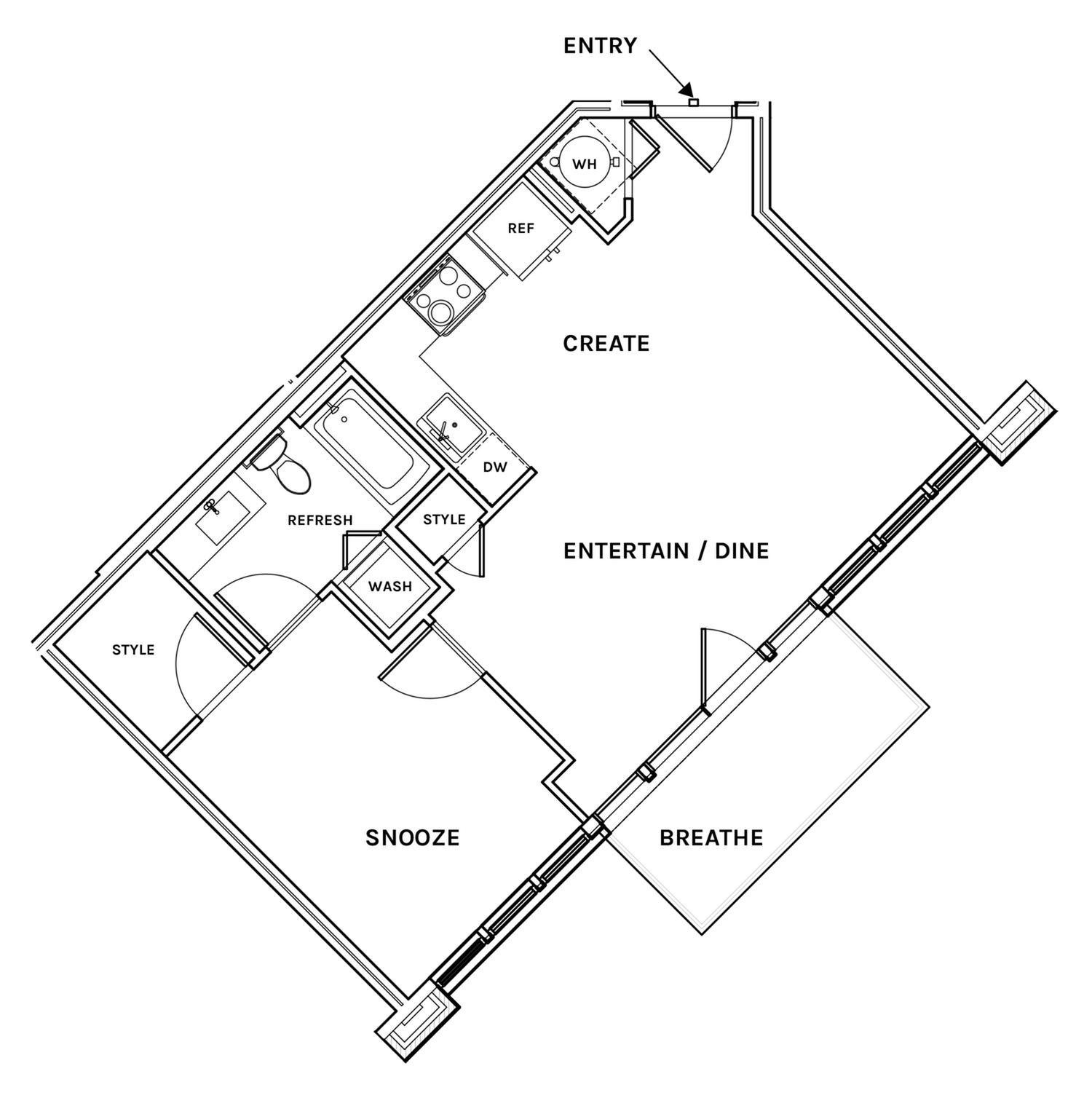 Floor plan layout diagram for A10