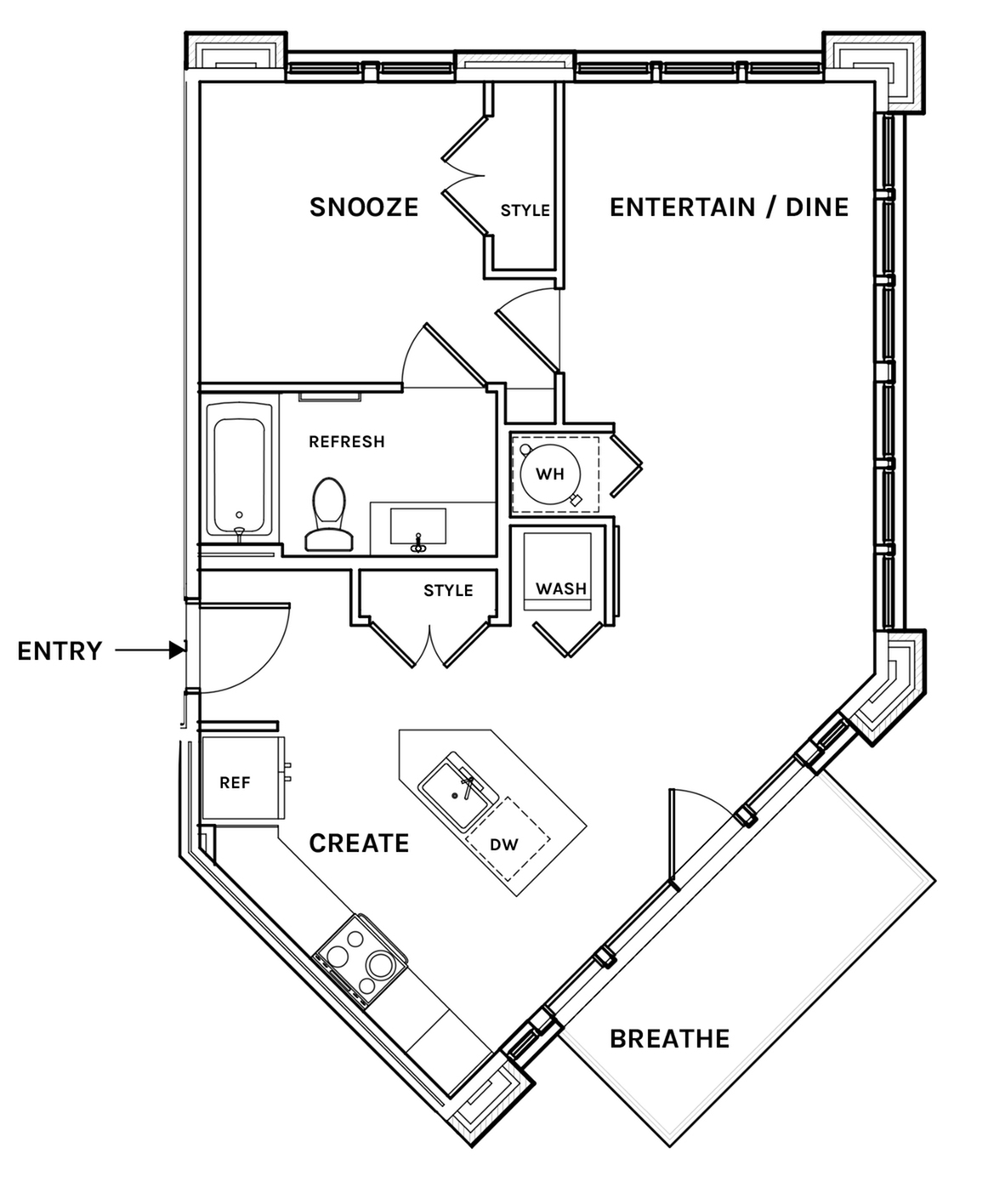 Floor plan layout diagram for A11