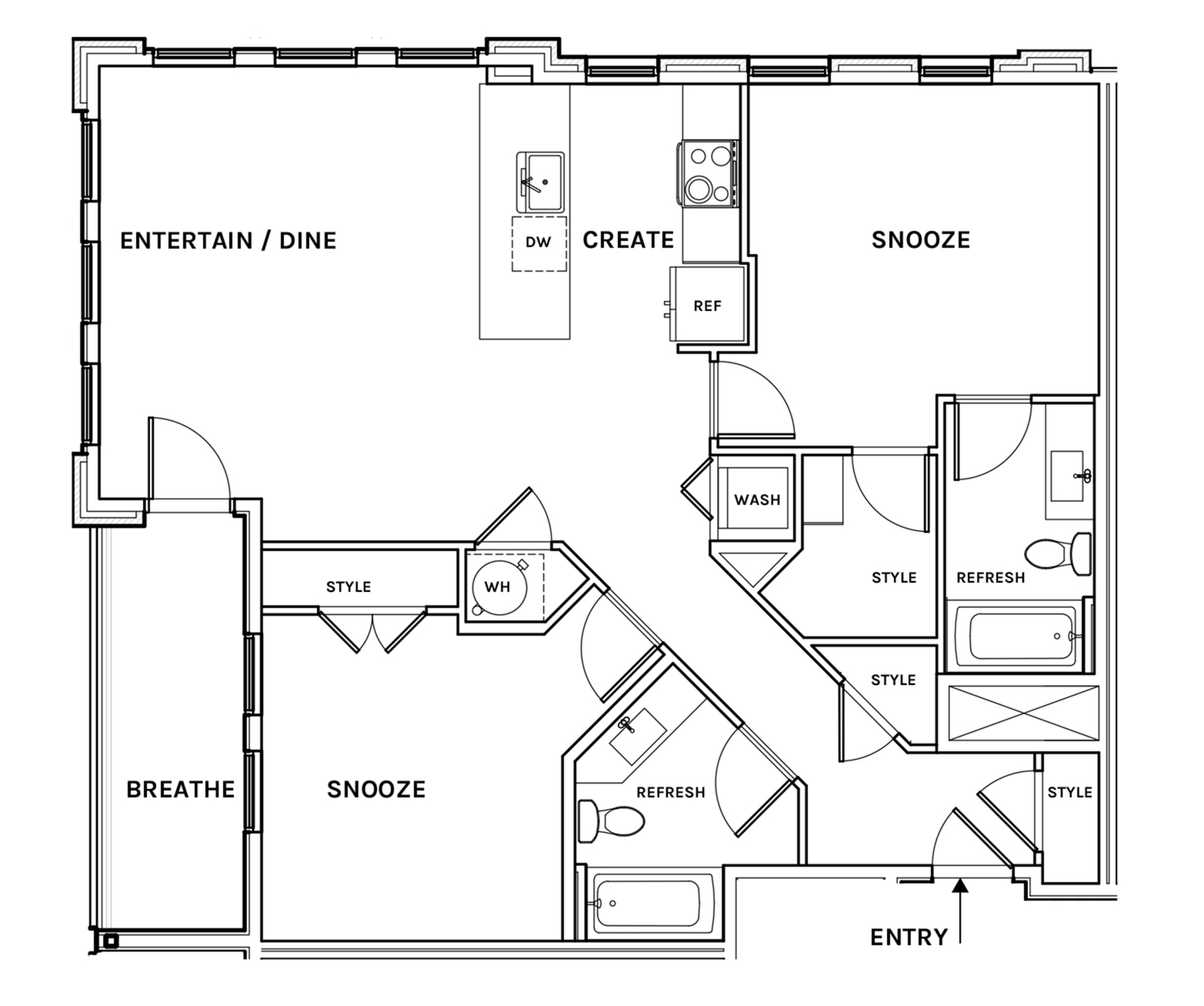 Floor plan layout diagram for B1