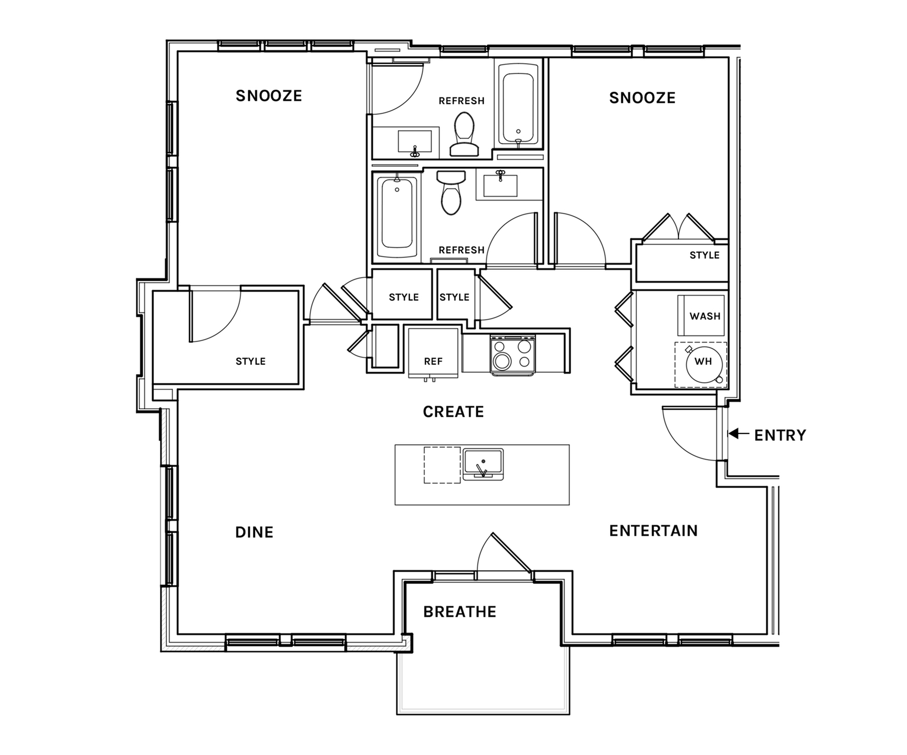 Floor plan layout diagram for B3
