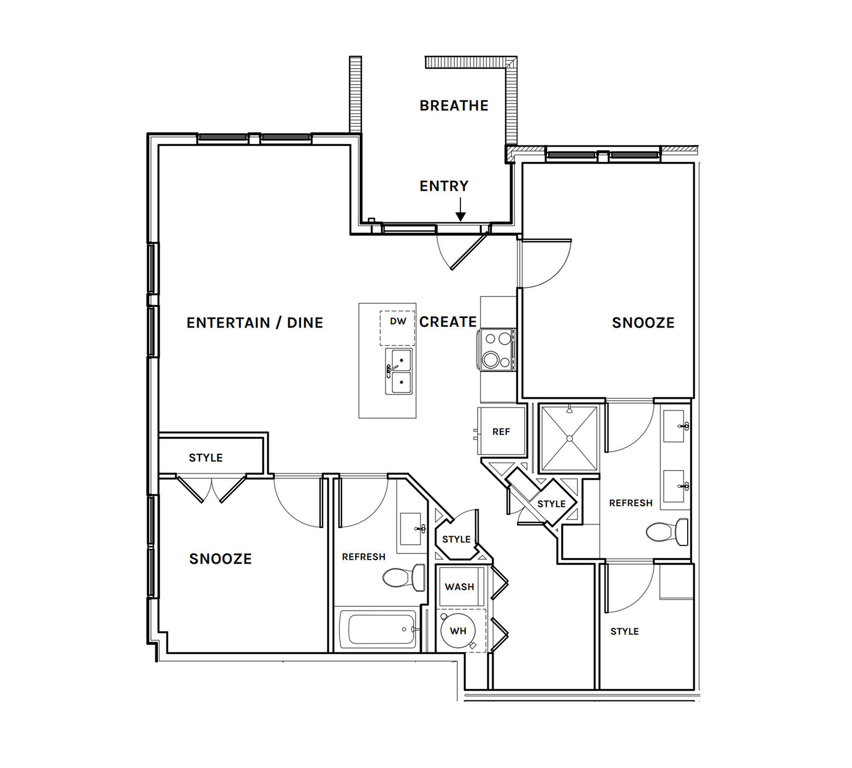 Floor plan layout diagram for B4