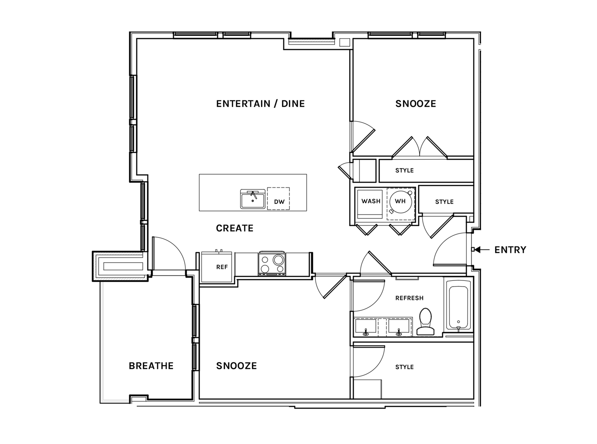 Floor plan layout diagram for A16