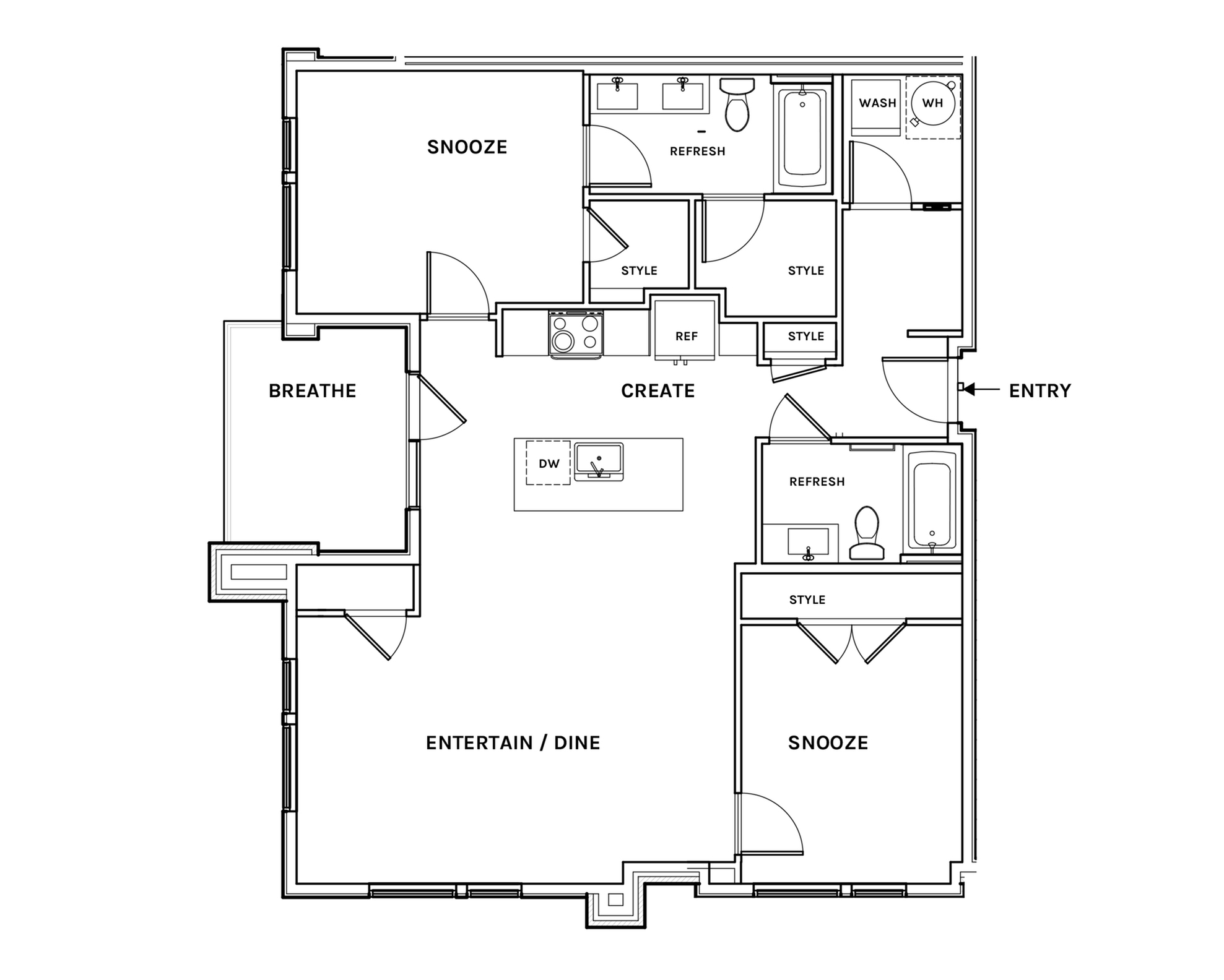 Floor plan layout diagram for B6