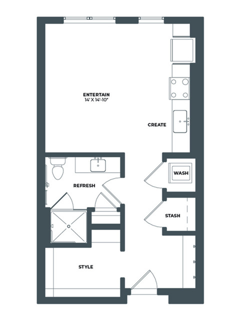 Floor plan layout diagram for 0B