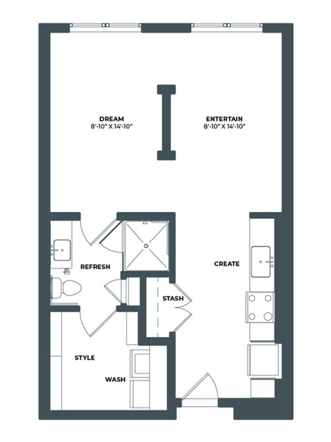 Floor plan layout diagram for 1C