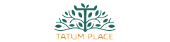 Tatum Place logo with stylized tree design and text below.